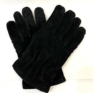 Aris Mens Suede Leather Cold Weather Winter Gloves Thinsulate Lined Black Large
